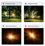 Warm Summer Sun Background, Overlays, Textures, & Brushes Kit