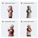 Magical Holiday Baker Model Overlays