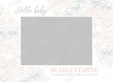 Girl Simple Floral Announcement Template