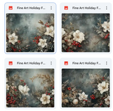 Magical Fine Art Holiday Florals Textures