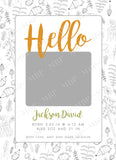 Woodland Baby Announcement Template