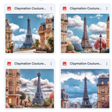 Claymation Couture Tower Background Bundle