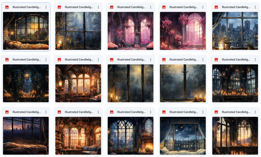Illustrated Candlelight Asset Pack - Meg Bitton Productions