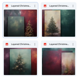 Layered Christmas Canvas Background Bundle