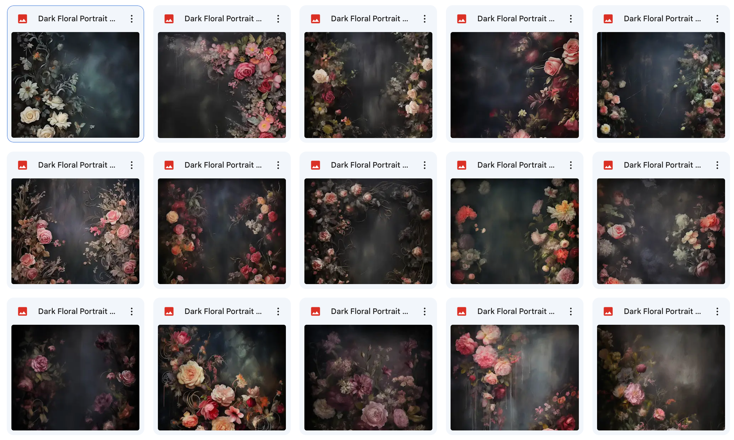 Grand Dark Floral Portrait Background Bundle - Meg Bitton Productions