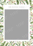 Holly Christmas Card Template #1