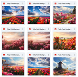 Ultimate Tulip Fields Background Bundle