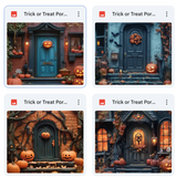 Trick or Treat Porch Background Bundle