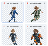 Magical Soccer Boy Model Overlays