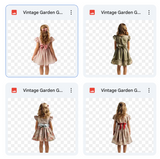 Magical Vintage Garden Girl Model Overlays