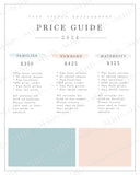 Pricing Guide Sheet Template