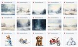 Illustrated Winter Mini Asset Pack - Meg Bitton Productions