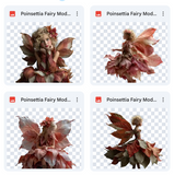 Magical Poinsettia Fairy Model Overlays
