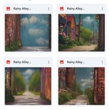 Rainy Alley Background Bundle