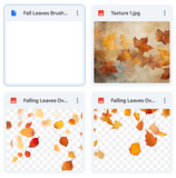 Autumn Swing Background, Overlay, Texture & Brush Kit