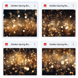 Magical Golden Spring Bokeh Overlays