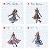 Magical Winter Skater Model Overlays