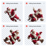 Magical Falling Santa Model Overlays