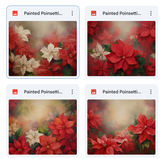 Magical Painted Poinsettia Textures