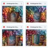 Kindergarten Grad Background Bundle