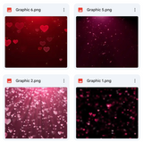 Magical Moving Valentine's Bokeh Overlays