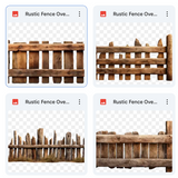 Magical Rustic Fence Overlays