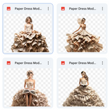 Magical Paper Gown Model Overlays