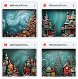 Whimsical Christmas Studio Background Bundle