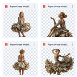 Magical Paper Dress Model Overlays