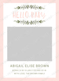 Leafy Baby Announcement Template