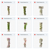 Floral Column Background & Overlay Asset Pack