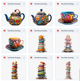 Tea Party Background, Overlays, Subject, & Brushes Asset Pack