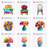 Rainbow Room Background & Overlay Asset Pack