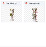 Floral Column Background & Overlay Asset Pack