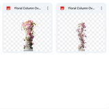 Floral Column Background & Overlay Asset Pack