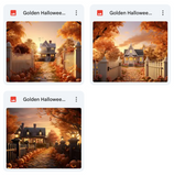 Golden Halloween Background Bundle