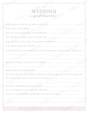 Wedding Questionnaire Template #2