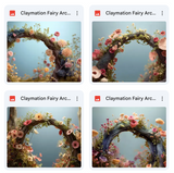 Claymation Fairy Arch Background Bundle