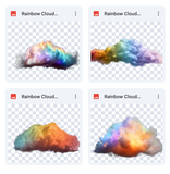 Magical Rainbow Cloud Overlays
