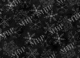 Happy Holidays Black Snowflake Card Template