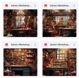 Santa's Workshop Background Bundle