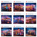 Ice Cream Truck Background & Overlay Asset Pack