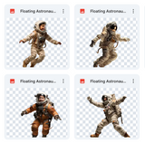 Magical Floating Astronaut Model Overlays