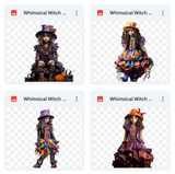 Magical Whimsical Witch Model Overlays