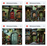 Whimsical Holiday Door Background Bundle