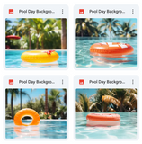 Pool Day Background Bundle