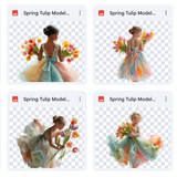 Magical Spring Tulip Model Overlays