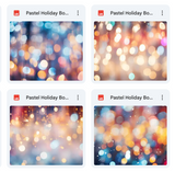 Pastel Holiday Bokeh Overlays