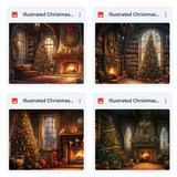Illustrated Christmas Eve Background Bundle
