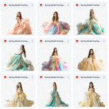 Ultimate Spring Gown Model Overlays